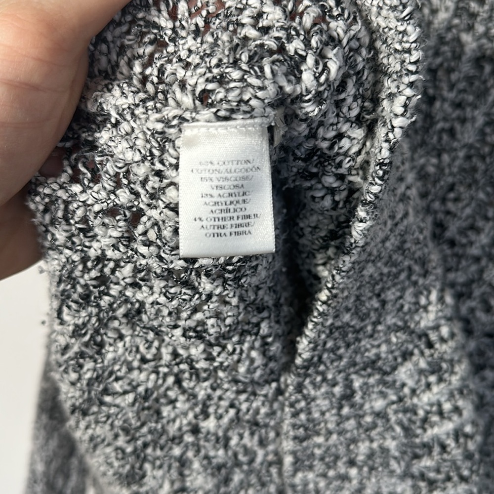 Ann Taylor Marled women Sweater Long Sleeve Black White Knit Pullover Size XS - Picture 7 of 10